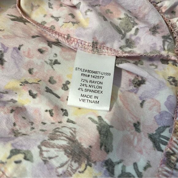 Blashe Floral Puff Sleeve Mini Dress Size Large - Picture 6 of 9